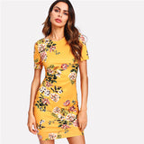 Allover Floral Print Dress