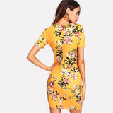 Allover Floral Print Dress