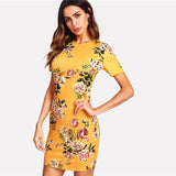 Allover Floral Print Dress