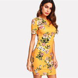 Allover Floral Print Dress